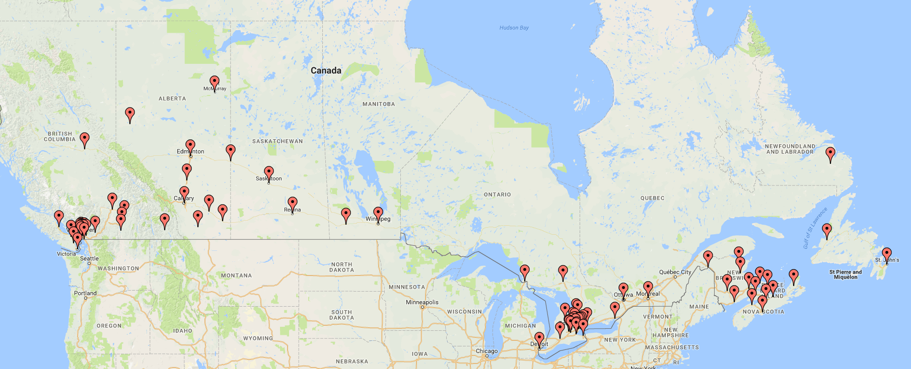 Locations - Canadian DNA Services